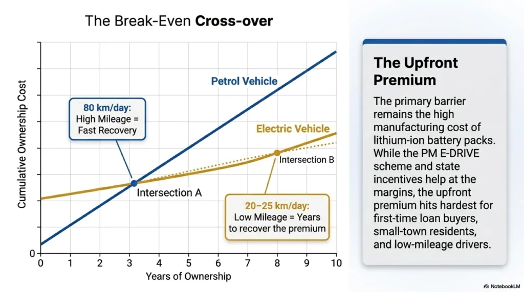 EV Break-even point illustration