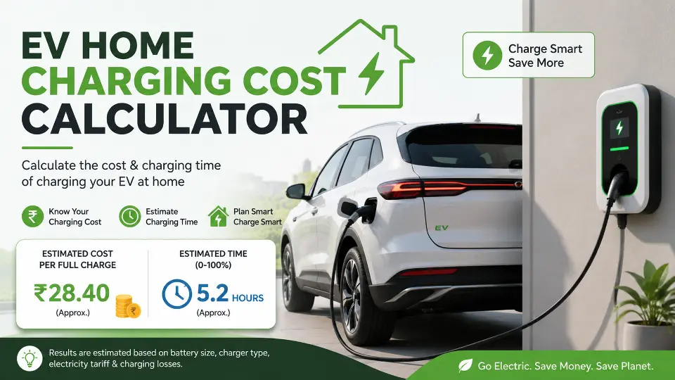 EV Home charging cost calculator